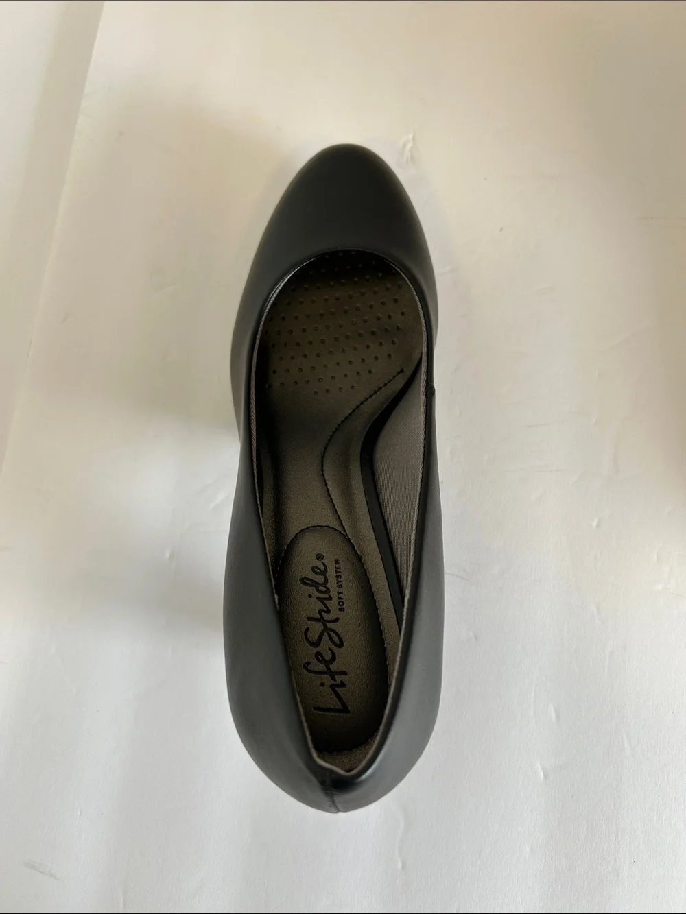 Life Stride Black Women's Mid-Heel Slip-On Pump PARIGI,BLACK KIDDY